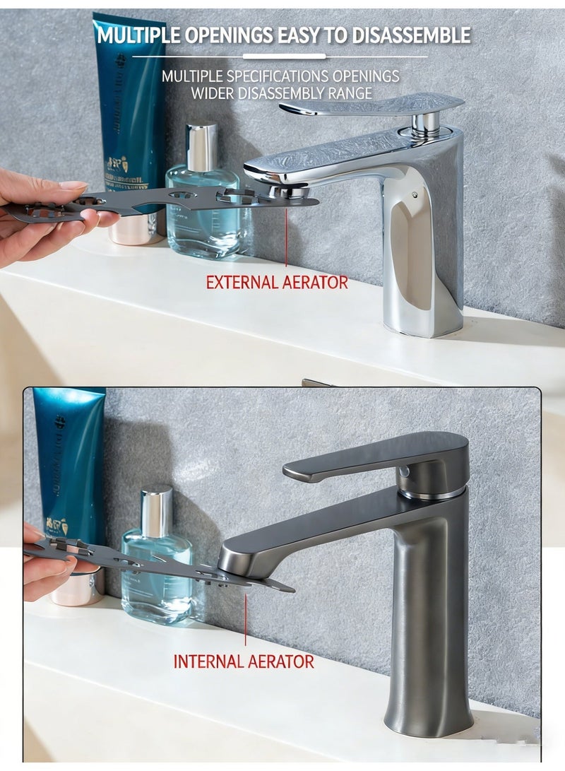 Joybos Multi-functional Sink and Faucet Wrench, Bathroom Installation Tool, For Plumbing Repairs in Confined Spaces. This Stainless Steel Universal Wrench Is Suitable for Home Maintenance, Kitchen and Bathroom Faucet Repairs. - Image 4